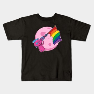 Retro Ray Gun LGBTQ Gay Pride Flag Kids T-Shirt